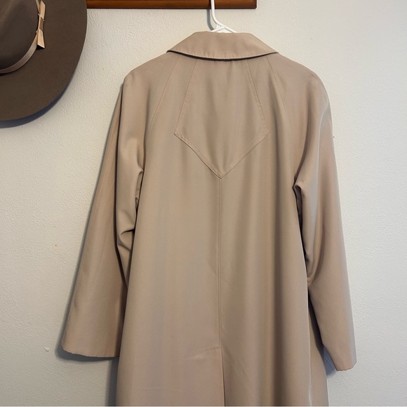 Vintage Beige Women's Trench Coat Size 14 Petite - Picture 6 of 14